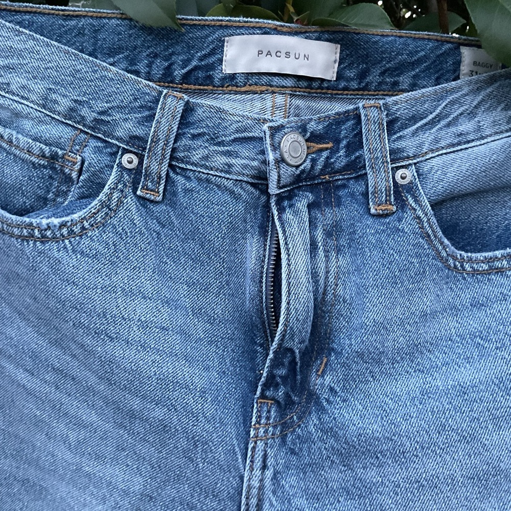 PacSun Men's Light Blue Baggy Jeans